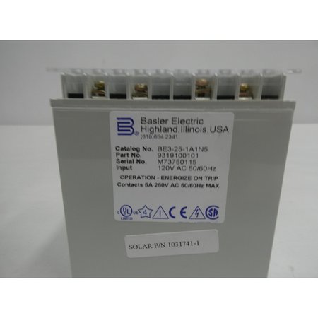 Basler Electric SYNC CHECK 250V-AC OTHER RELAY BE3-25-1A1N5